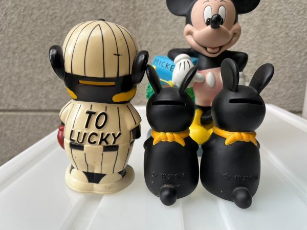 6A39 当時物 貯金箱 阪神タイガース ソフビ トラッキー 住友銀行