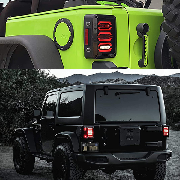 送料無料● 2007-2018年式 LED テールライト ウィンカー ブレーキライト Jeep Wrangler JK JKU ラングラー 外装カスタムパーツ 1組_画像5