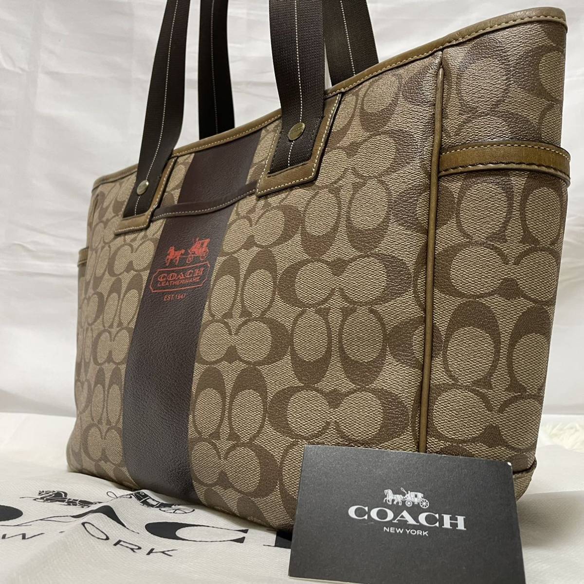 総合評価 COACH - 定価10万円 コーチ COACH ビジネス レザー バッグ