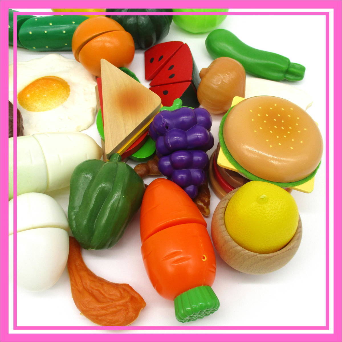  toy playing house food ingredients vegetable .. thing handle burger other summarize | 30 piece Used