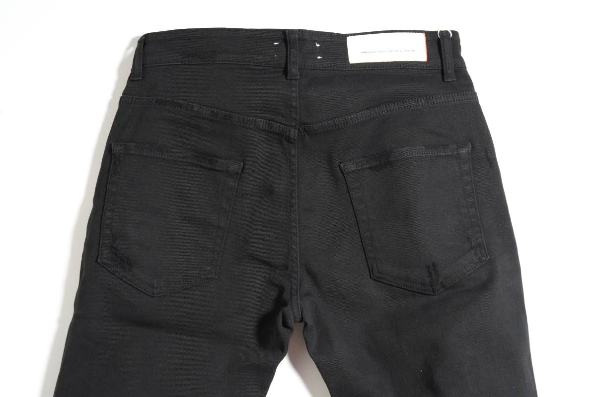 【新品】定価3.5万 W30 PMDS PREMIUM MOOD DENIM SUPERIOR ストレッチ ブラック ディースクエアード と同工場にて生産 デニム イタリア製_画像6