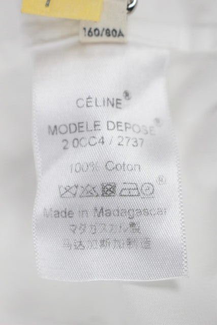 セリーヌ CELINE フィービー期 ロングシャツ ブラウス ホワイト 2 0CC4/2737 [36] レディース トップス  K95の画像5