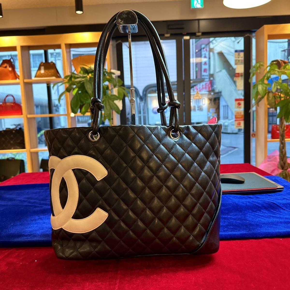 上品 シャネル CHANEL カンボンライン レディースバッグ ショルダー