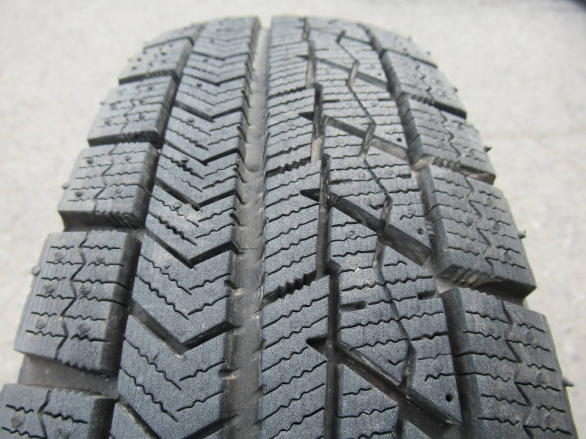 中古スタッドレス☆145/80-13 145/80R13 BS BLIZZAK VRX スズキ純正 鉄チン ブラック 4J+45 100 4H 54φ ワゴンR アルト ラパン等に☆_画像8