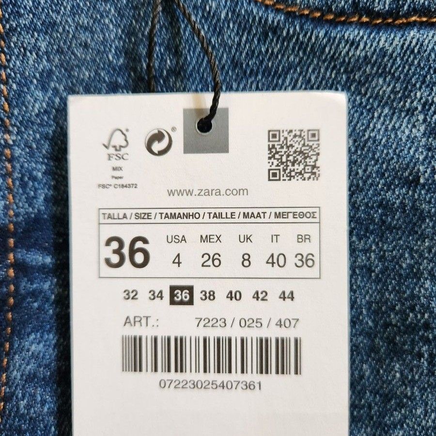 新品 タグ付 ZARA フェイドハイライズデニム 36 レディース 新品 タグ付 ZARA フェイドハイライズデニム 36 レディース