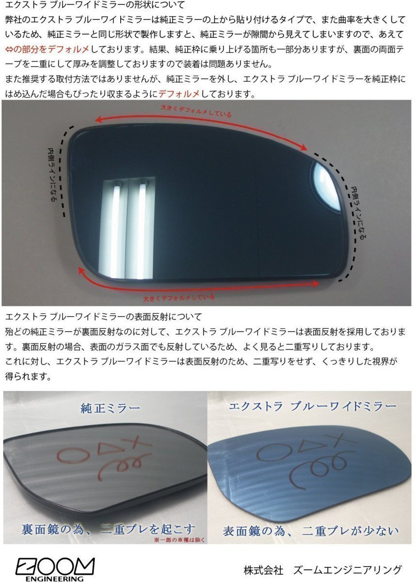 DJ series Mazda 2, Demio (2014 year 9 month ~)BSM less car extra blue wide mirror VERSION 2*ZOOM zoom engineer ring made 