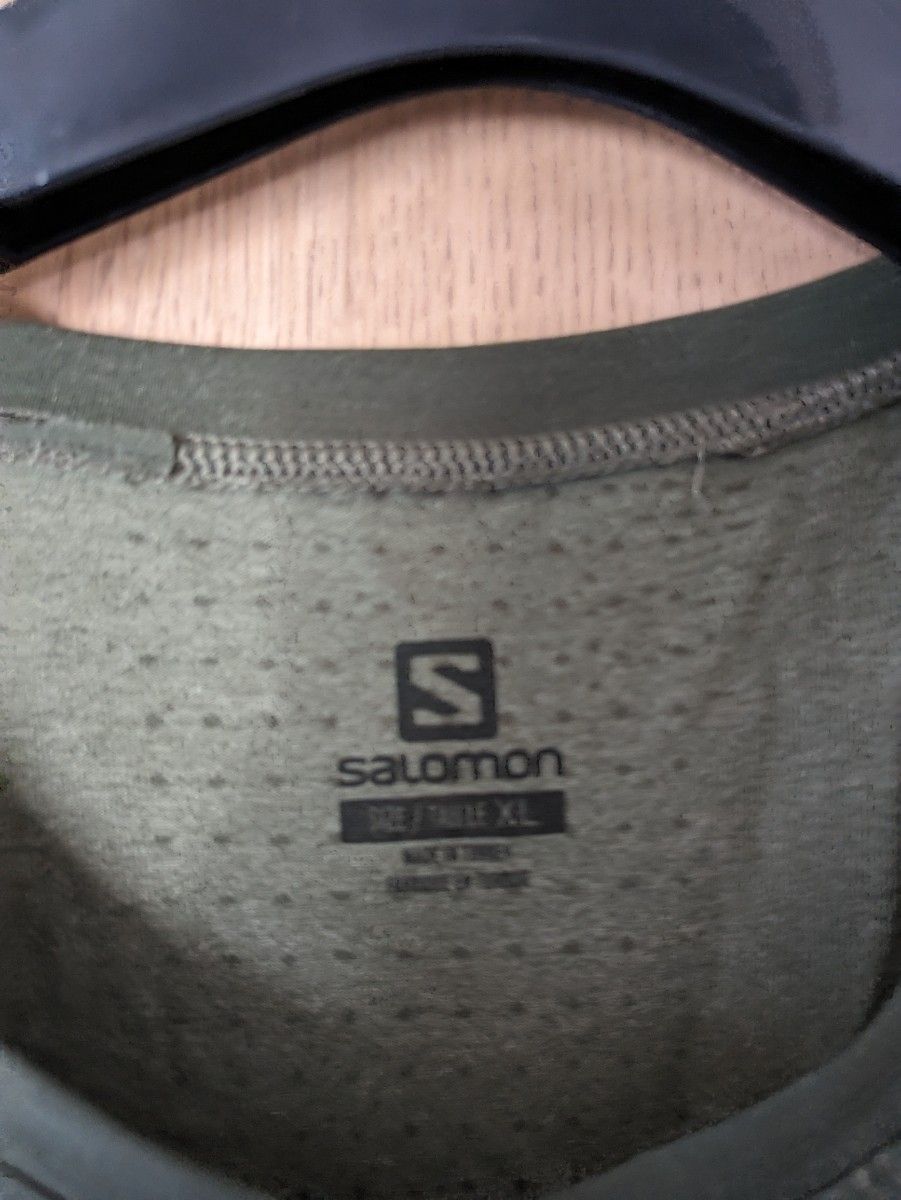 サロモン エッセンシャル シームレス ショートスリーブＴ 緑 XL SALOMON