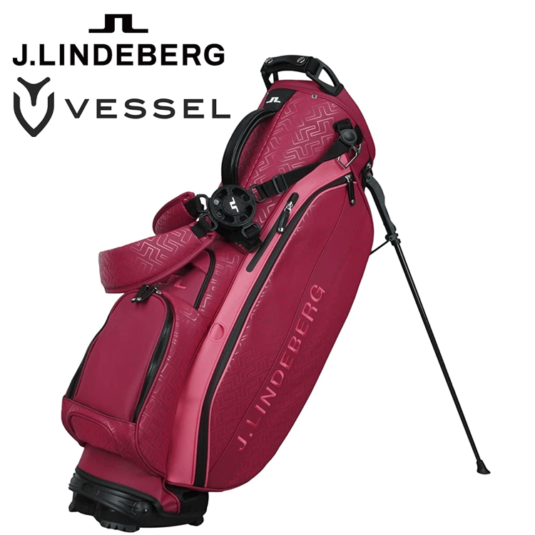 J.LINDEBERG × VESSEL 9.0型 スタンド式キャディバッグ 073-16401【Jリンドバーグ】【ヴェゼル】【ピンク】【CaddyBag】