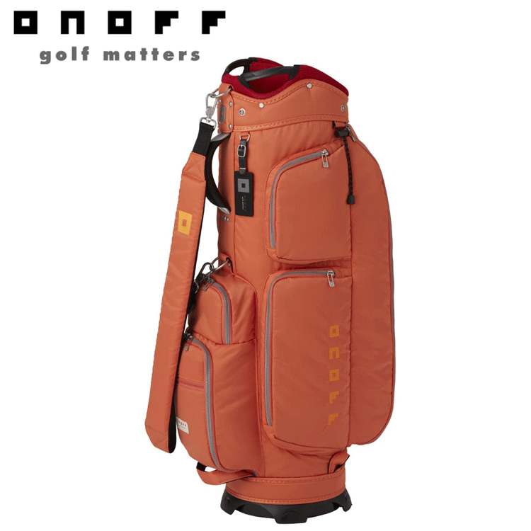 ONOFF Caddie Bag OB0422 【オノフ】【軽量】【キャディバッグ】【0422】【9.0型】【オレンジ】【CaddyBag】