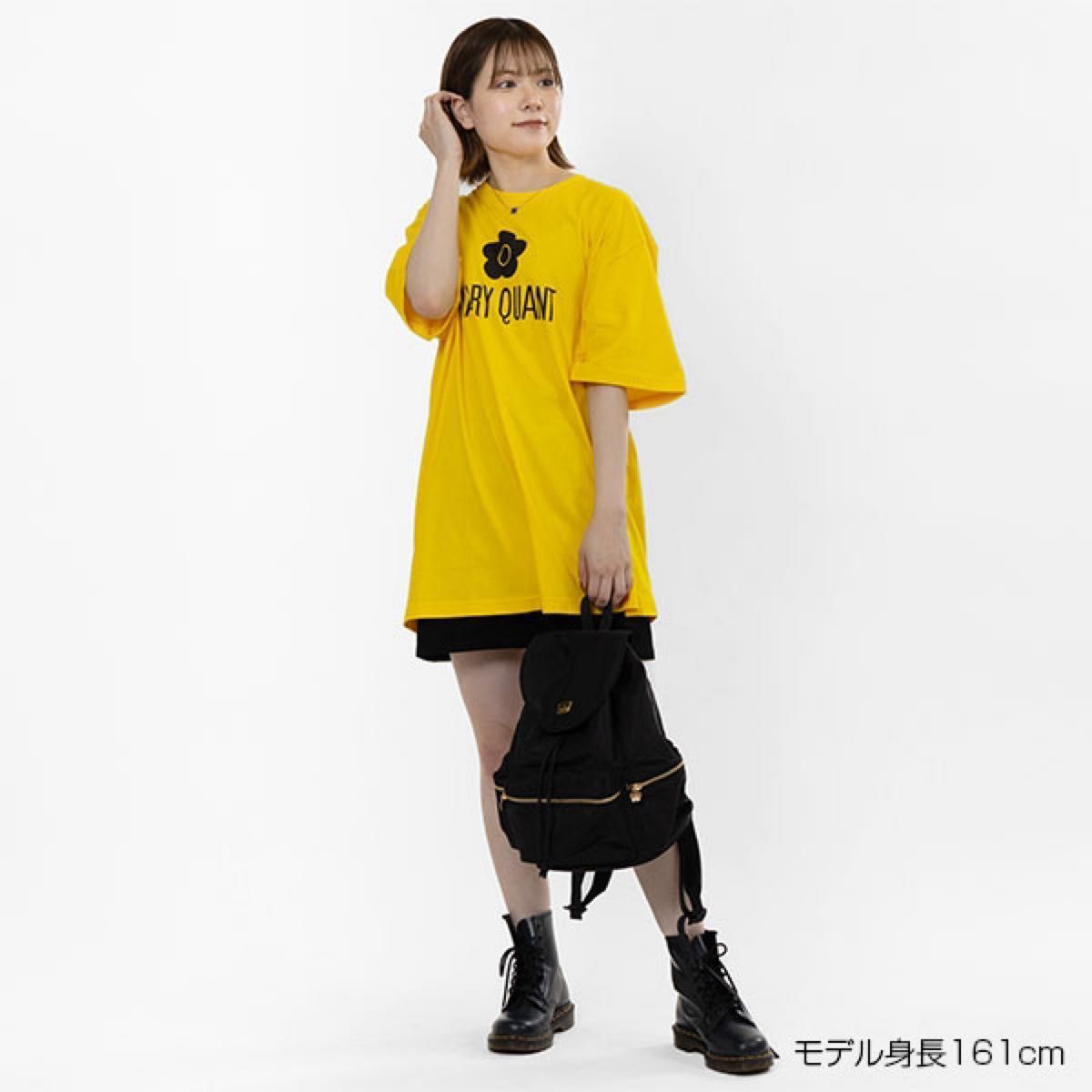 マリークワント 60s ロゴ デイジー Tシャツ イエロー 黄色 Ｌサイズ 新品未使用品　