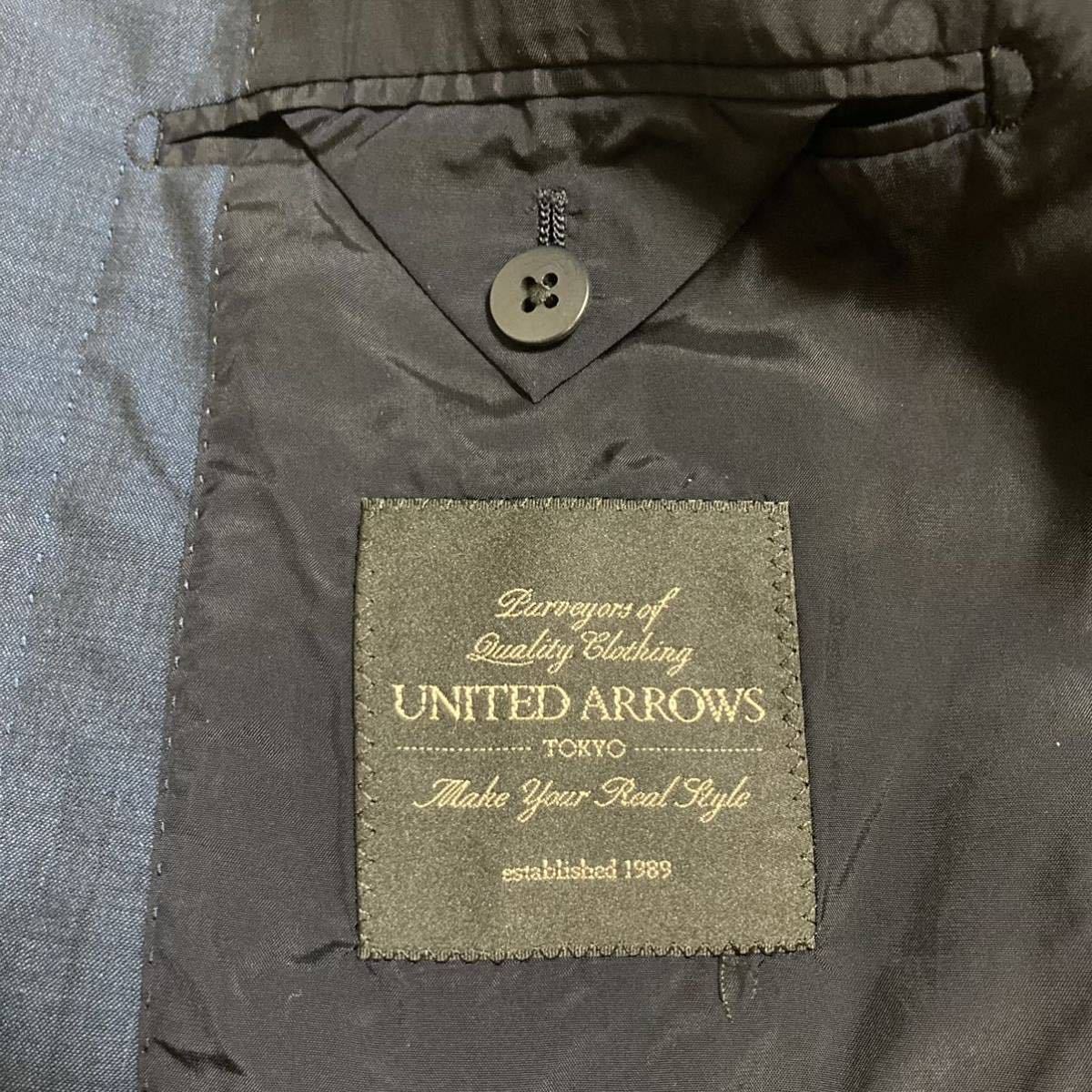 ユナイテッドアローズ　UNITED ARROWS セットアップ　モヘア　軽量　センターベント　ネイビー　サイズM-L相当_画像5