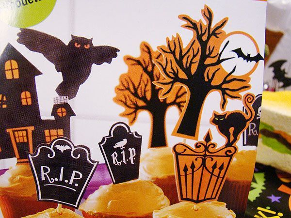 [ immediate payment ][ stock equipped ] Halloween scene cupcake pick 30 piece entering # party decoration America miscellaneous goods store equipment ornament Halloween decoration 