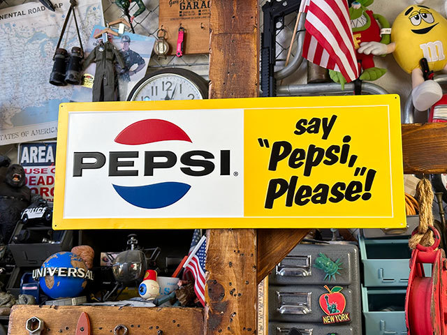  Pepsi-Cola embo стойка n автограф (1960 годы Logo / желтый )