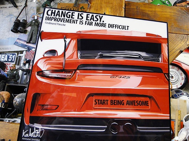 ポルシェ　ポップアートフレーム(911 GT3 LAVA ORANGE) ■ アメリカン雑貨 アメリカ雑貨 パネル ポスター_画像3