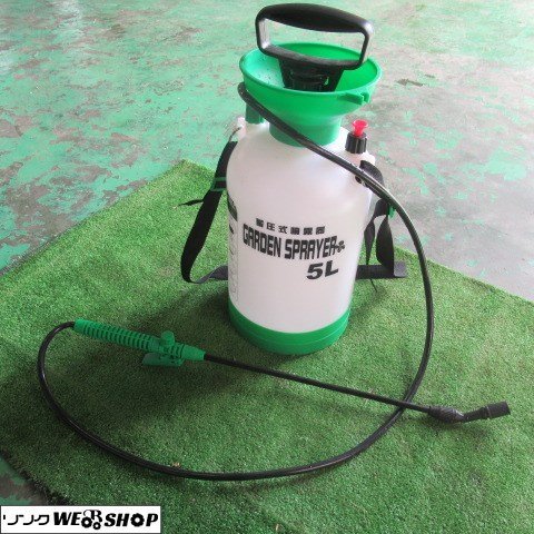 長野 畜圧式 噴霧器 IFY-5S ノズル 手動式 タンク容量 5L 圧力 散布 噴霧 除草 噴出 肩掛けベルト 中古品_画像1