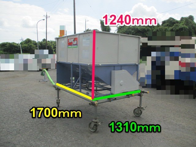 茨城 タイショー グレンコンテナ ST-11 穀物搬送機 ホース約5560mm スーパーツイン 軽トラ 三相200V 籾殻 搬送 運搬 ■I23081935_画像2