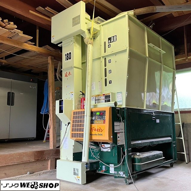 滋賀 静岡 遠赤外線 乾燥機 SAC-E180 ドライゴン 遠赤 穀物用循環型 18石 シズオカ 排塵 吸引 集塵 籾 小麦 大麦 そば 三相200V _画像1