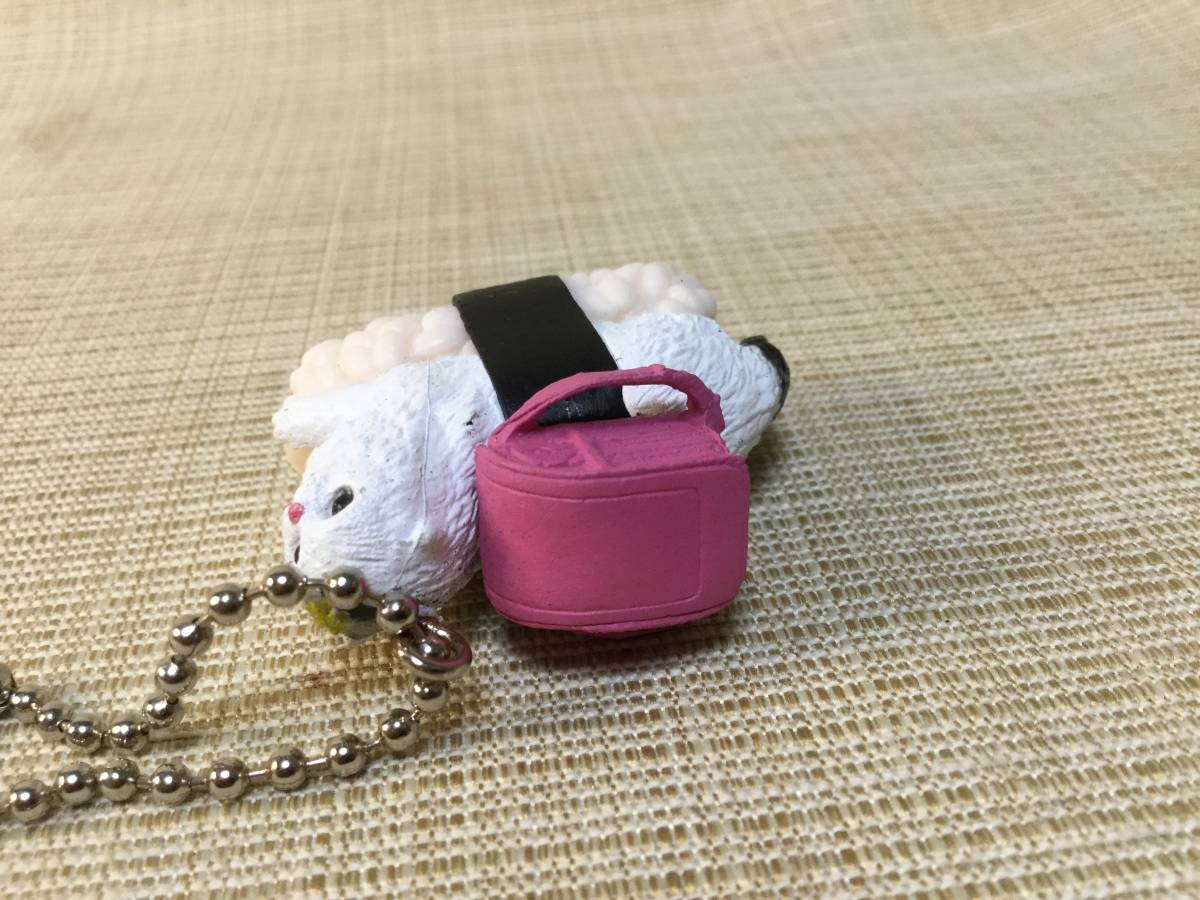  key chain cat .. knapsack key holder ball chain mascot figure cat, sushi 