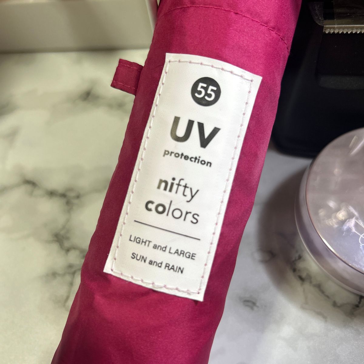 nifty colors 折りたたみ 傘 日傘 晴雨兼用 男女兼用 紫外線防止 軽量 55センチ 防水 加工 UV