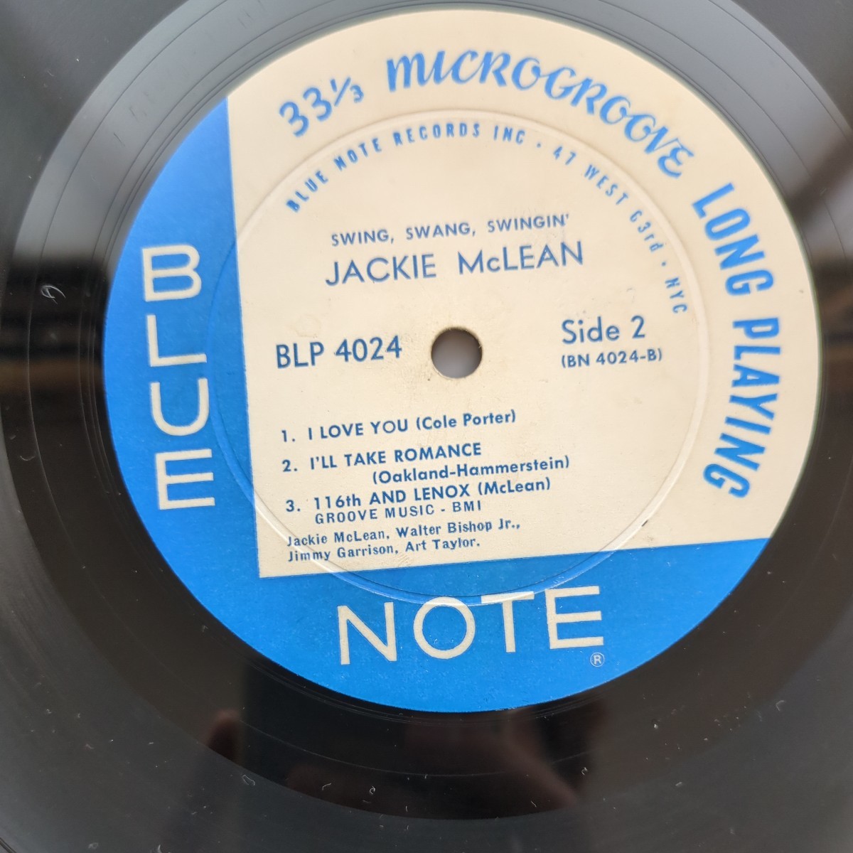 US original MONO DG ear 耳 Jackie McLean swing swang swingin' van gelder RVG record レコード LP アナログ vinyl JAZZ Bluenote_画像6