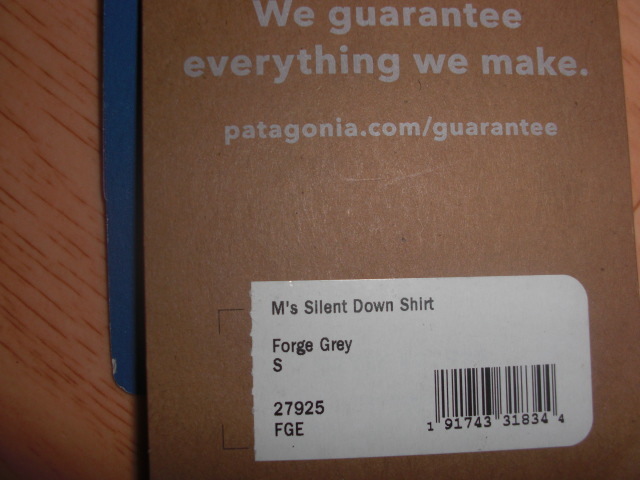 美品 patagonia M’s Silent Down Shirt パタゴニア サイレントダウンシャツ （S) Forge Grey_画像9