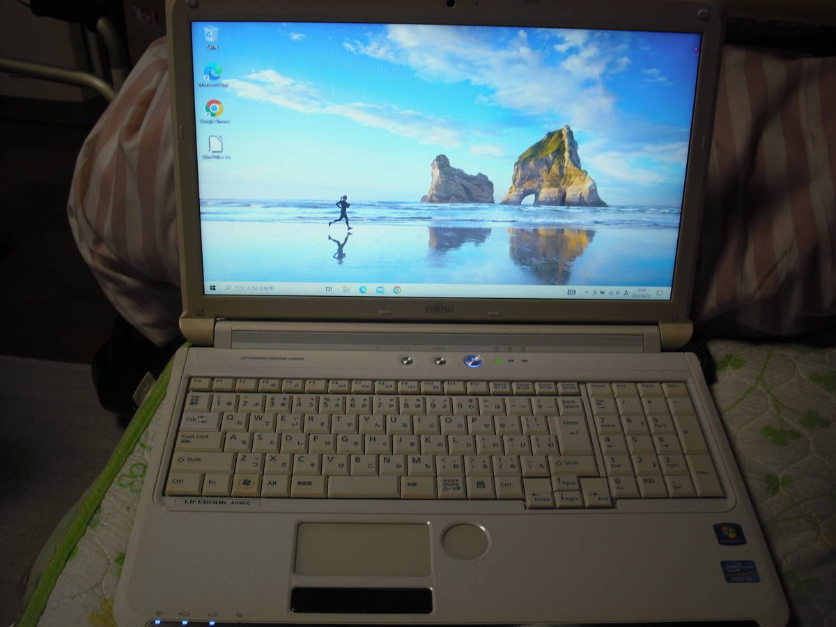 富士通 LIFEBOOK AH56/C　Win10 Home 64bit　Intel Core i5 2520M 2.50GHz　4GB 750GB 15.6型　ホワイト系　L-Office　AC付 ◇p994◇_画像1