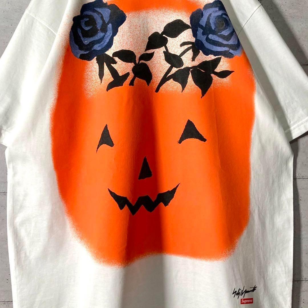 シュプリーム Supremeヨウジヤマモト yohji yamamoto コラボ 22AW Pumpkin Tee Tシャツ パンプキン かぼちゃ XL 白 ホワイト　5794