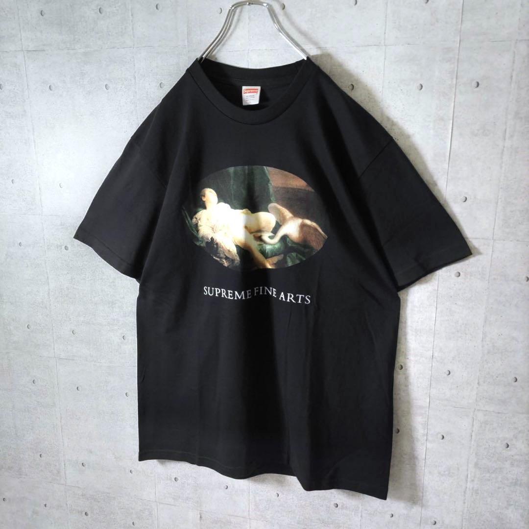 Supreme シュプリーム Leda And The Swan アート フォト Tシャツ 黒 ブラック 希少 サイズ L　5828_画像3