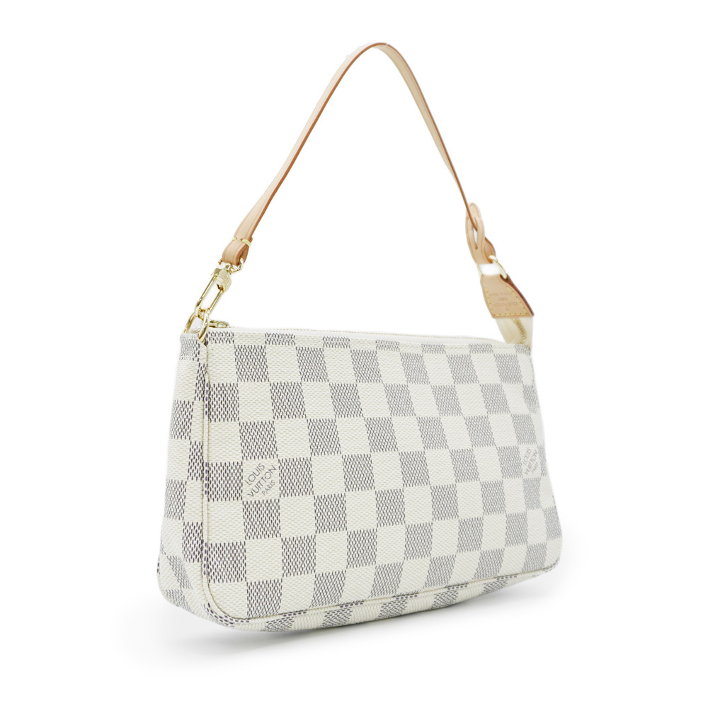  не использовался товар LOUIS VUITTON Louis Vuitton небольшая сумочка аксессуары sowa-ru ручная сумочка N51986 Damier azur сумка белый серый 
