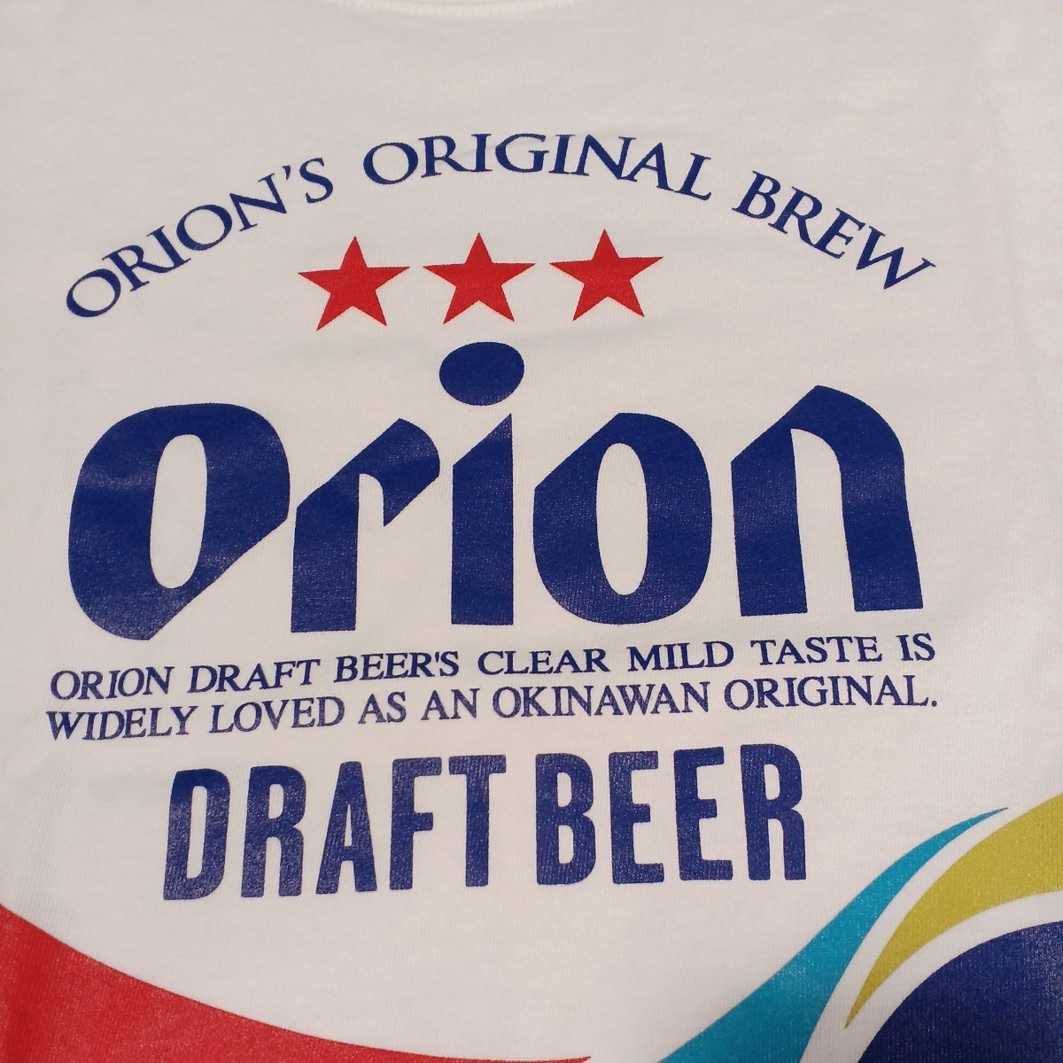Orion BEER オリオン ビール Tシャツ Mサイズ 半袖Tシャツ オリオンドラフト 中国製 ほぼ未使用品 保管品_画像5