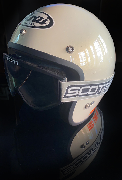  beautiful goods M corresponding ARAI helmet ARAI classic Vintage SW SCOTT goggle white bacteria elimination cleaning settled bike automobile car race old car Vintage 