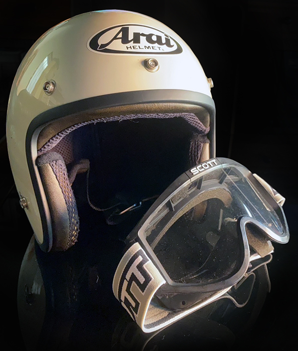  beautiful goods M corresponding ARAI helmet ARAI classic Vintage SW SCOTT goggle white bacteria elimination cleaning settled bike automobile car race old car Vintage 