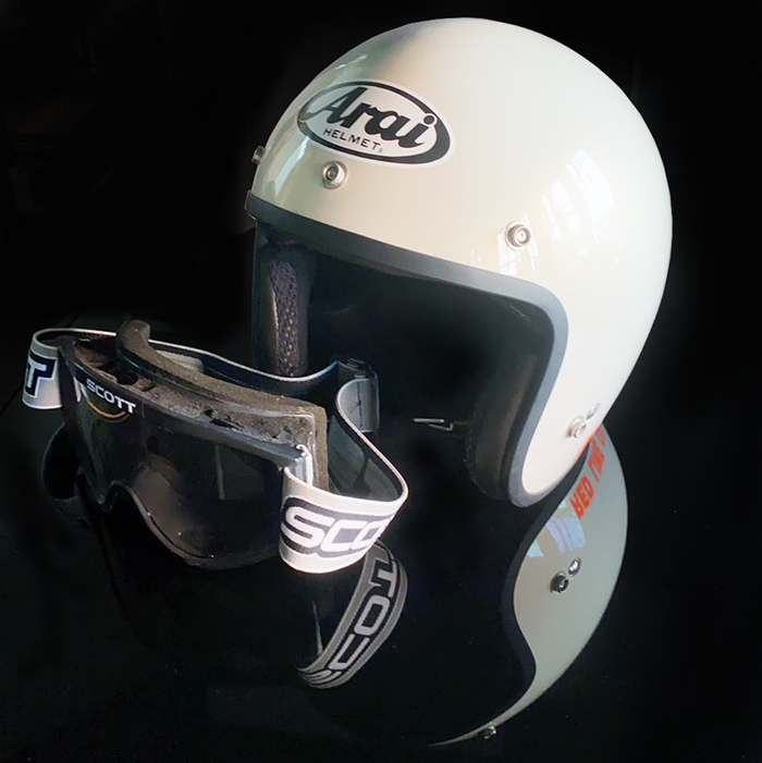  beautiful goods M corresponding ARAI helmet ARAI classic Vintage SW SCOTT goggle white bacteria elimination cleaning settled bike automobile car race old car Vintage 