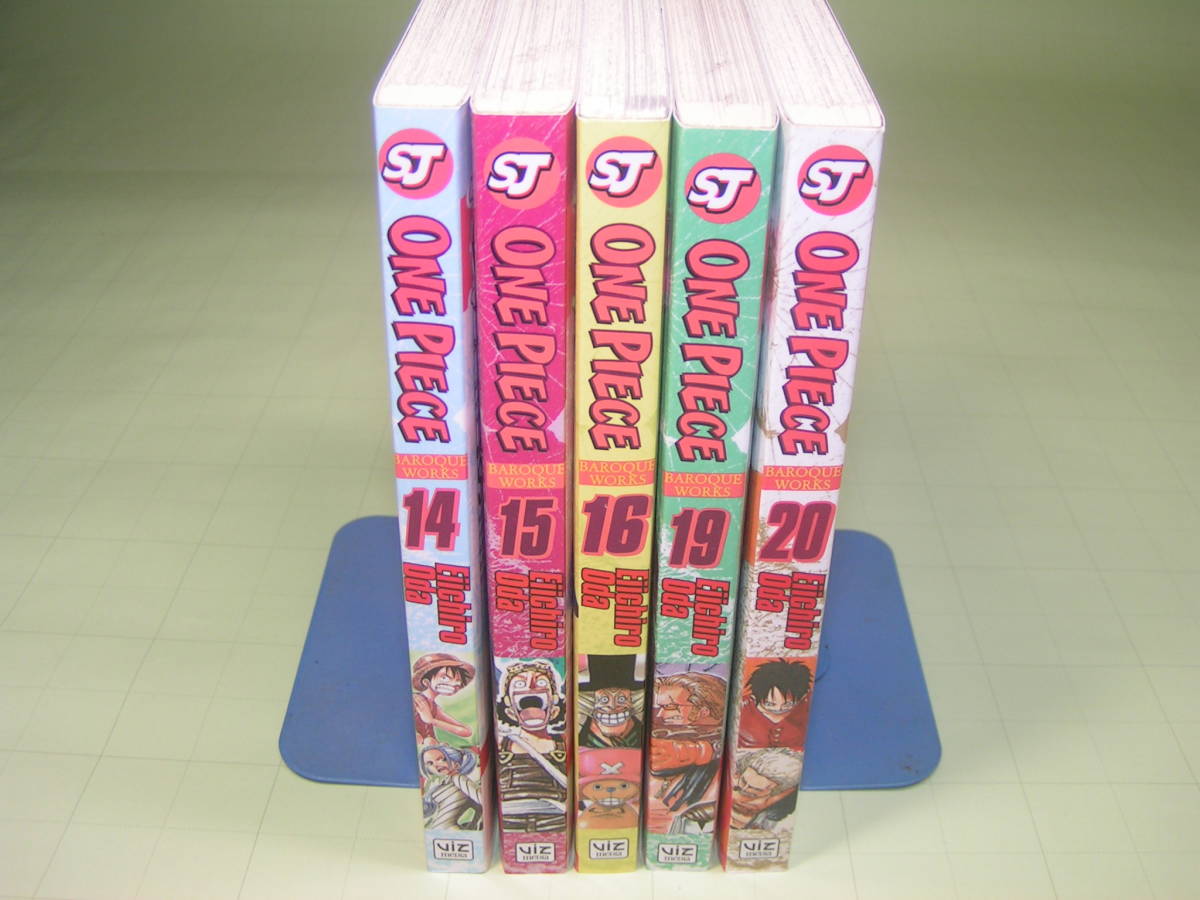 英語 【 ONE PIECE ワンピース 5巻+おまけ 】 14・15・16・19・20巻+おまけ/クリアファイル 2枚 Eiichiro Oda 尾田栄一郎_画像5