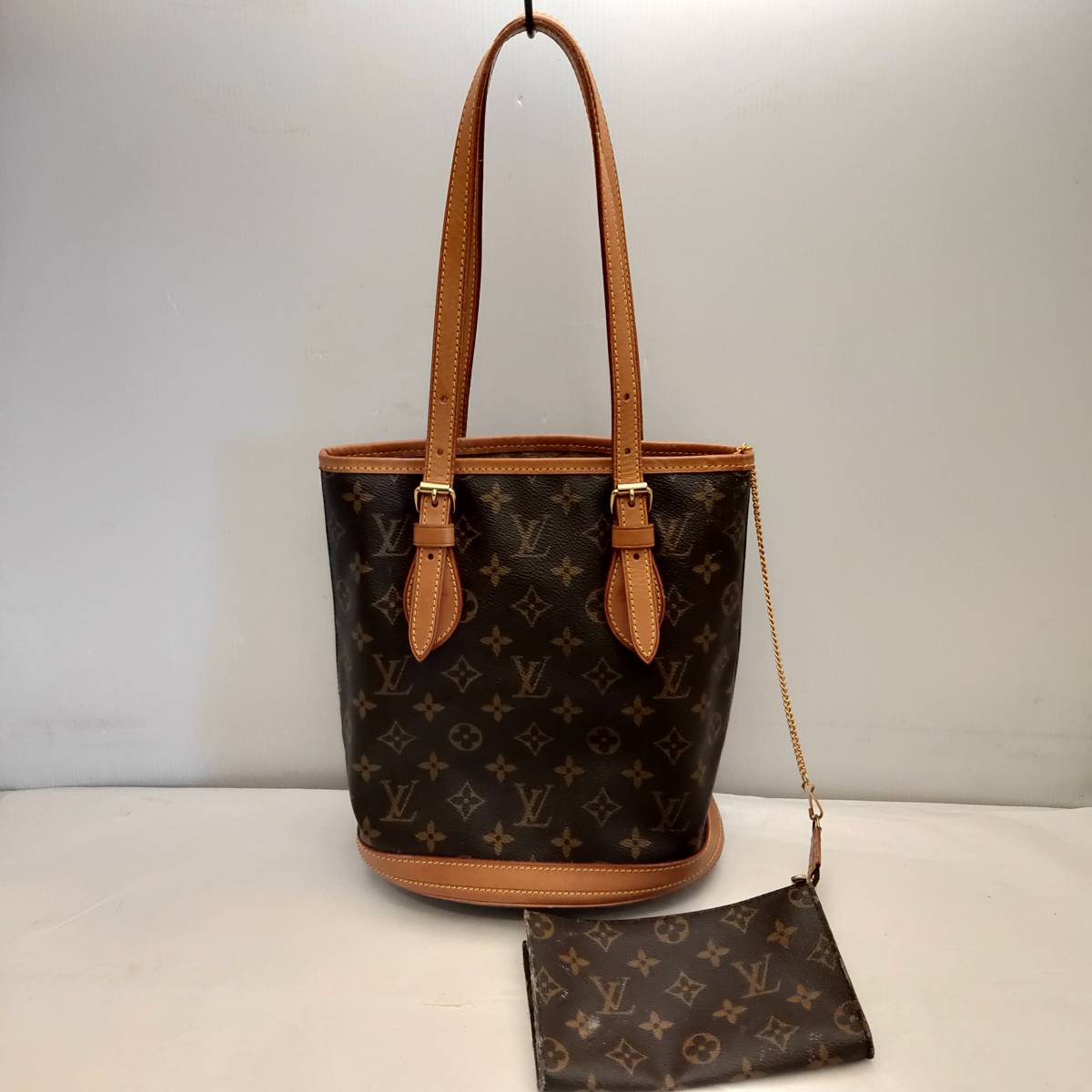 ○難あり ルイヴィトン LOUIS VUITTON バケットPM M42238 モノグラム