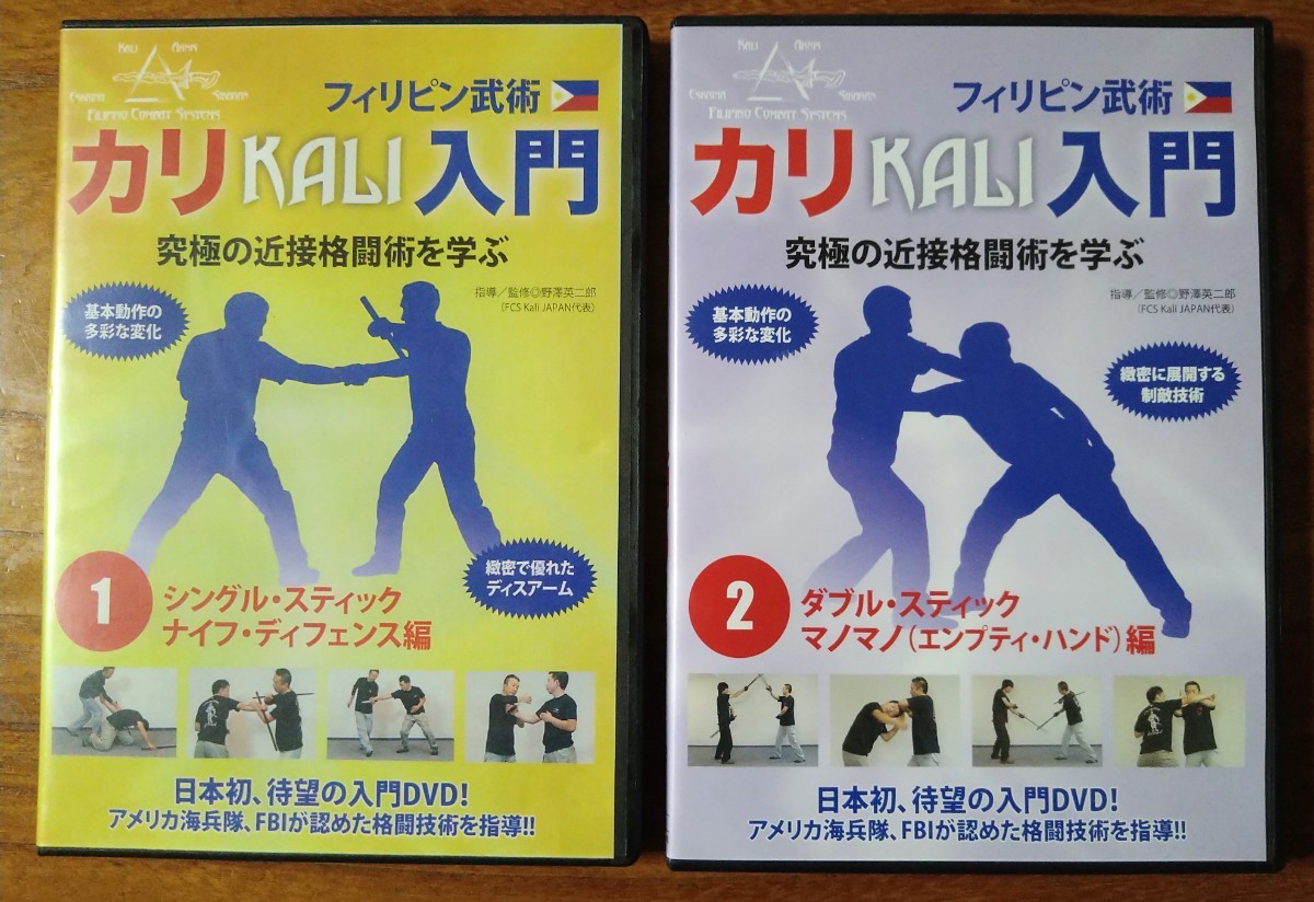 DVD 2枚 フィリピン武術 カリ入門 究極の接近格闘術を学ぶ KALI 格闘技 _画像1