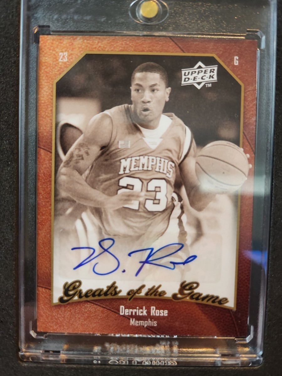 【レア】サイン UPPERDECK Basketball Derrick Rose / デリック ローズ Memphis