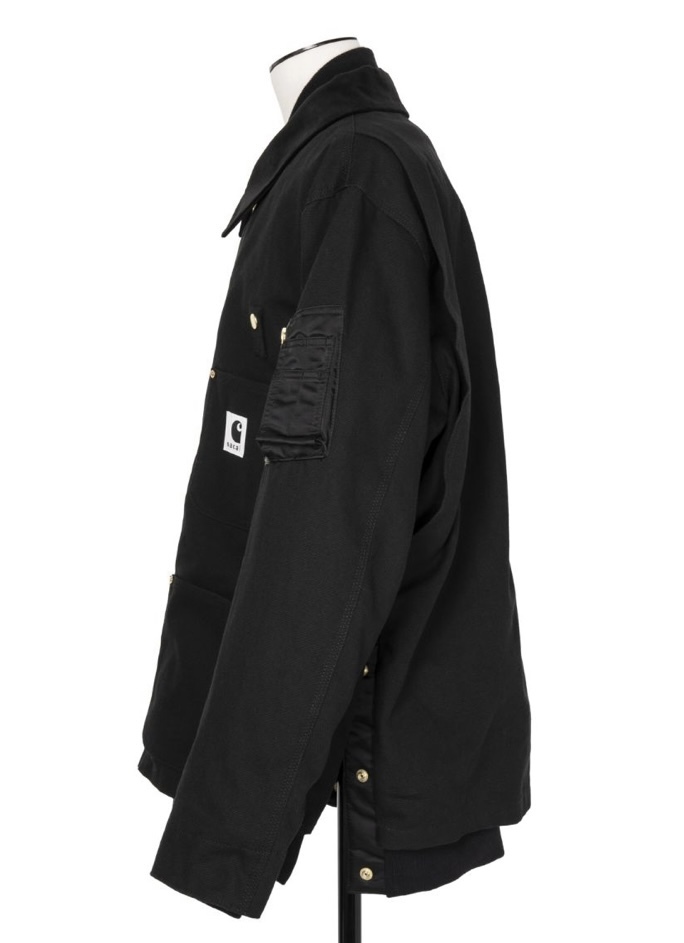 sacai × Carhartt WIP Canvas MA-1 Jacket Michigan 2023 A/W size 1 BLACK 今期 新品 国内正規 サカイ カーハート_画像3