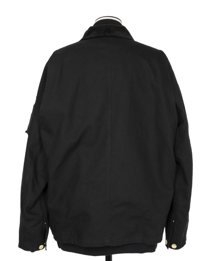 sacai × Carhartt WIP Canvas MA-1 Jacket Michigan 2023 A/W size 1 BLACK 今期 新品 国内正規 サカイ カーハート_画像4