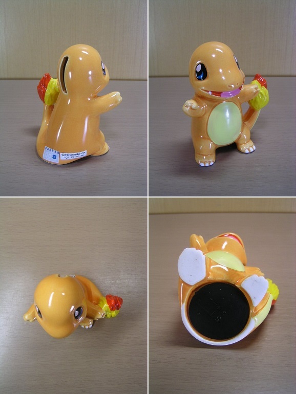 ポケモン ヒトカゲ ゼニガメ ピッピ 陶器製 貯金箱 3個セット ☆未使用～未展示品☆ ポケットモンスター_画像4