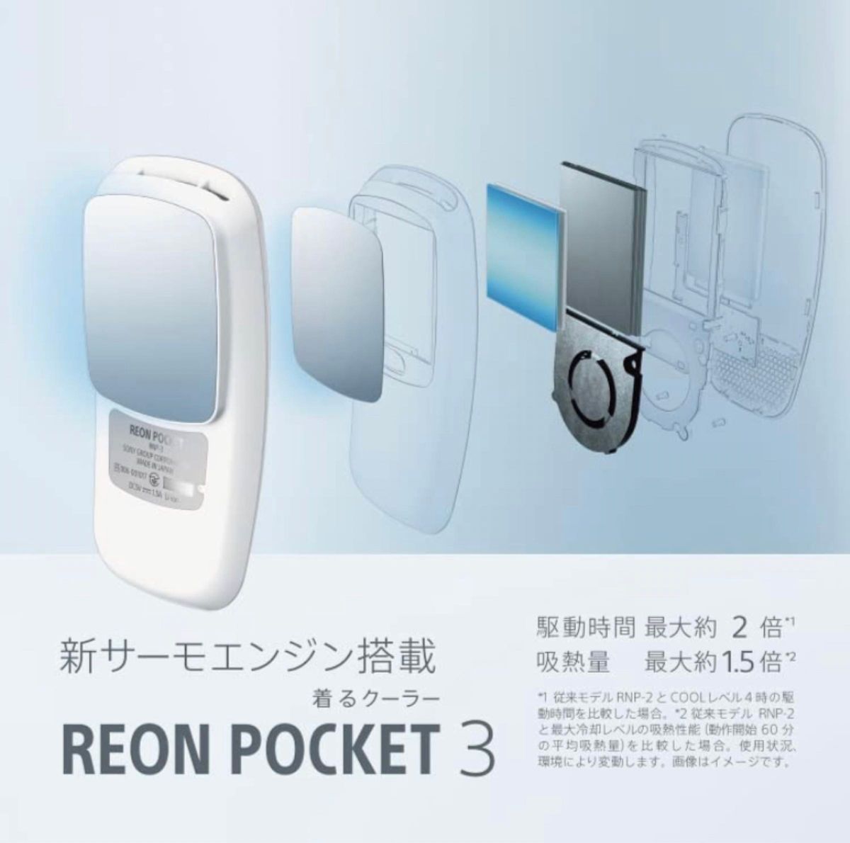 美品 SONY [ソニー] REON POCKET 3+ネックバンド Yahoo!フリマ（旧）-