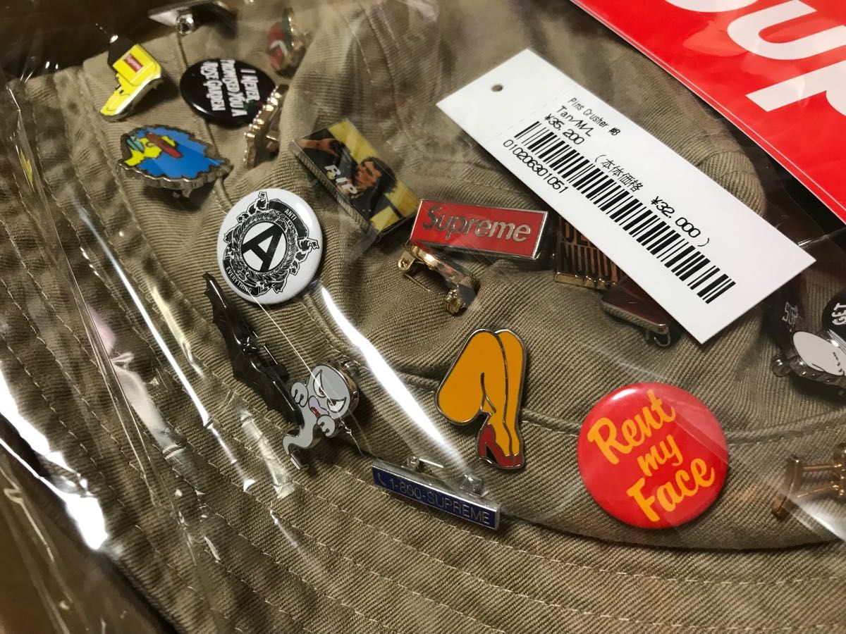 Supreme Pins Crusher シュプリーム ピンズ クラッシャー Tan/ M/L 未開封