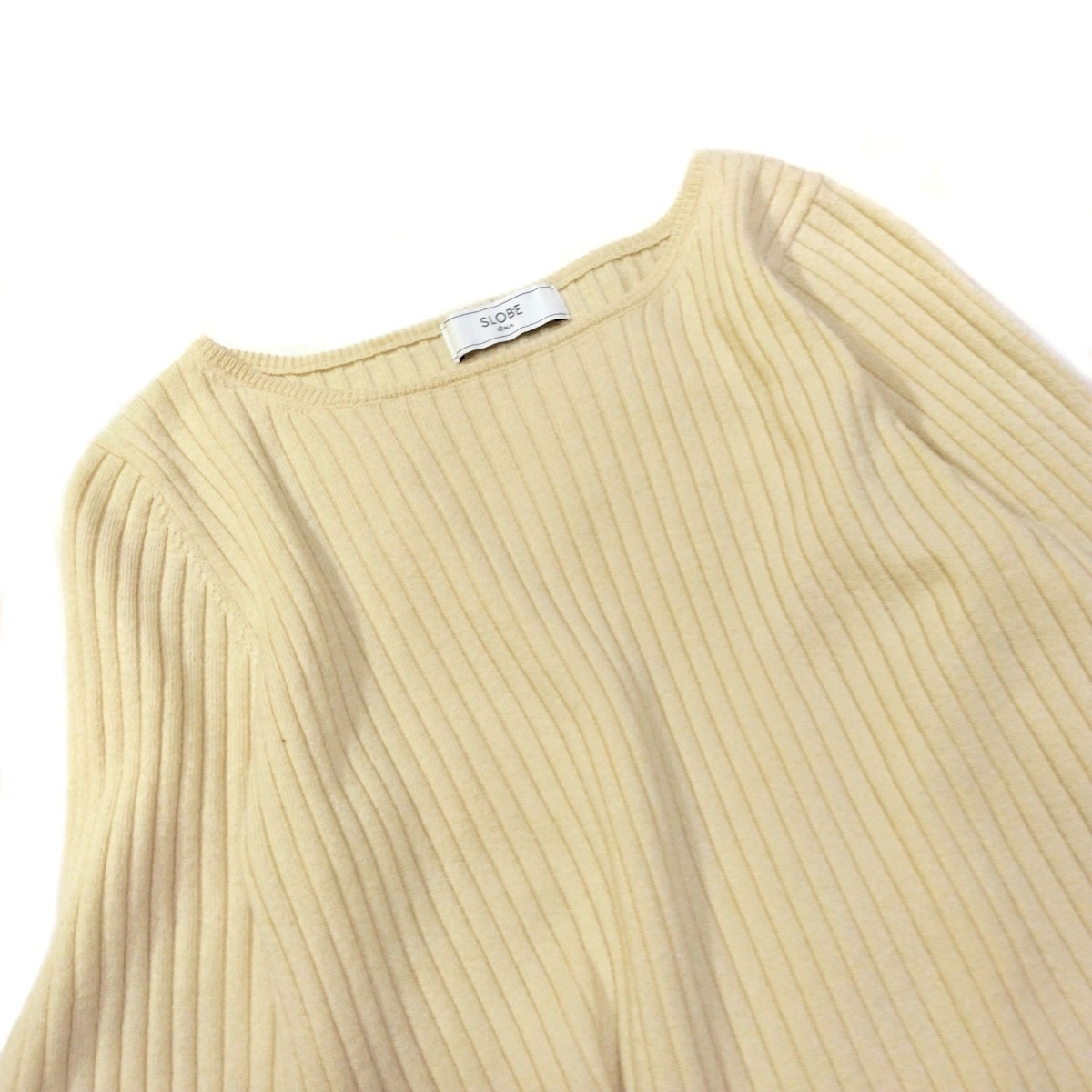 340 【SLOBE IENA】 スローブイエナ リブ ニット 36 Sサイズ