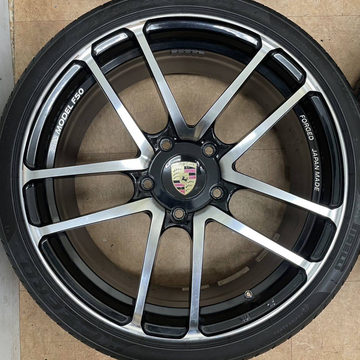 送料無料！美品！鍛造！AVS MODEL F50 FORGED 19インチ 8.5J +51 11J +63 130 5H ピレリ 235/35R19 295/30R19 ポルシェ 911 977 カレラ_画像3