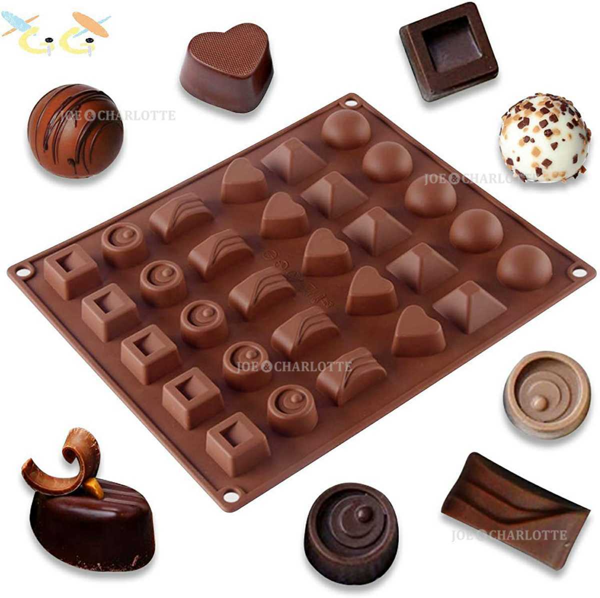 【6種×5列】チョコレートモールド シリコン製 クッキー ケーキ型抜きお菓子金型_画像6