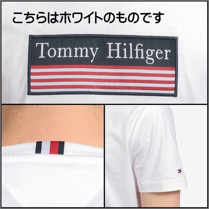 STRIPED WOVEN LAVEL TEE ホワイト Mサイズ TOMMY HILFIGER #ngTOMMY_画像6