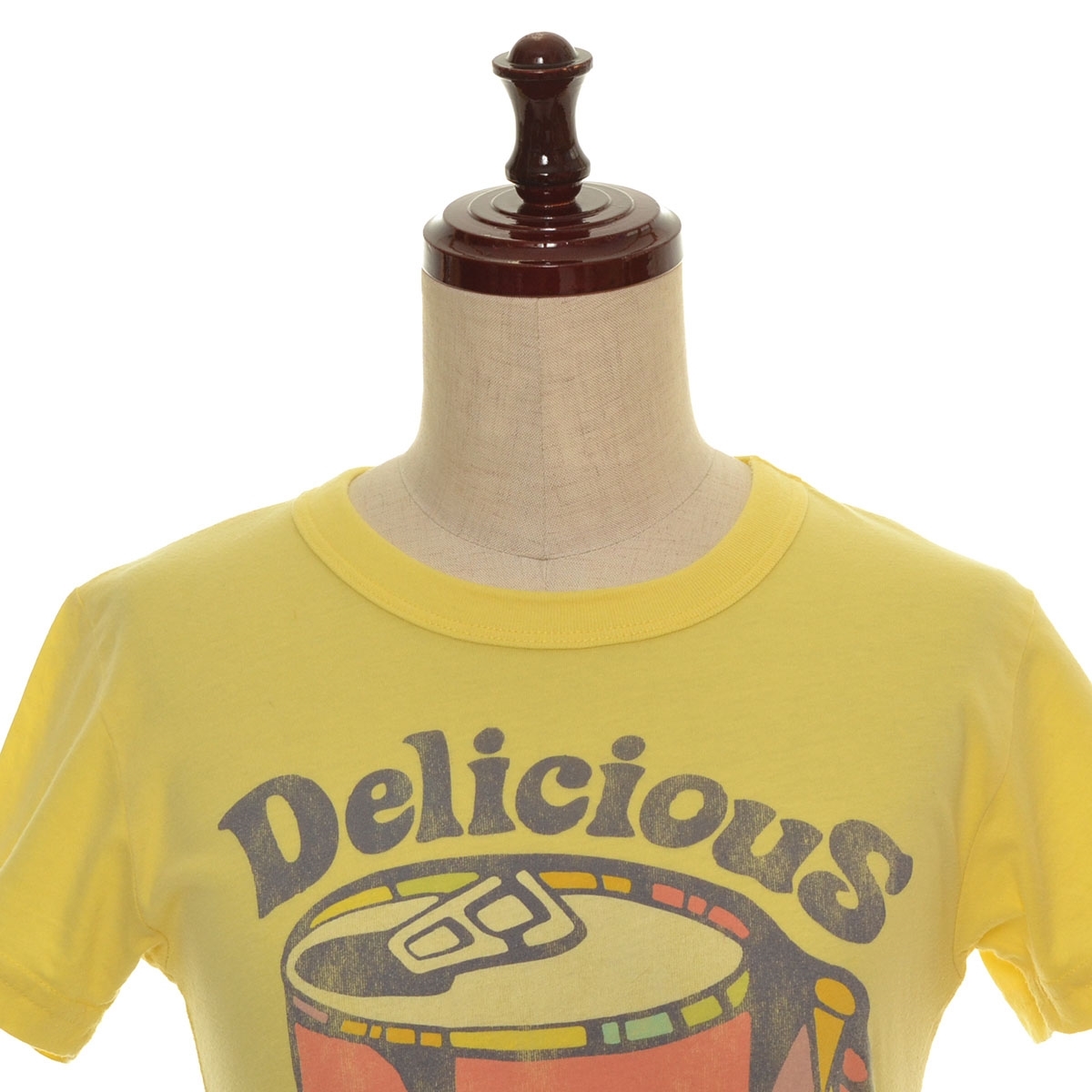 □427175 JUNK FOOD ジャンクフード □プリントTシャツ コカ・コーラー レディース USA/米国製 イエロー_画像2