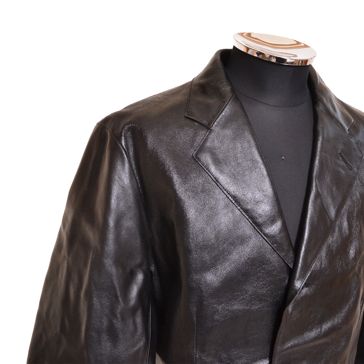 0441633 abx 0 leather tailored jacket size 3 men's black 