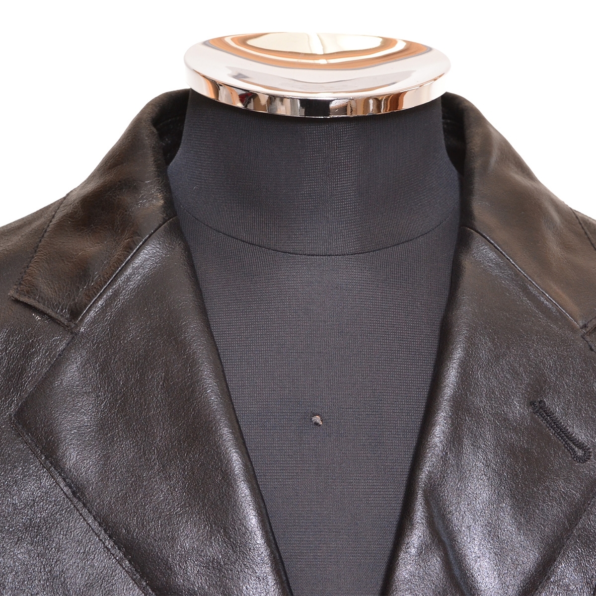 0441633 abx 0 leather tailored jacket size 3 men's black 