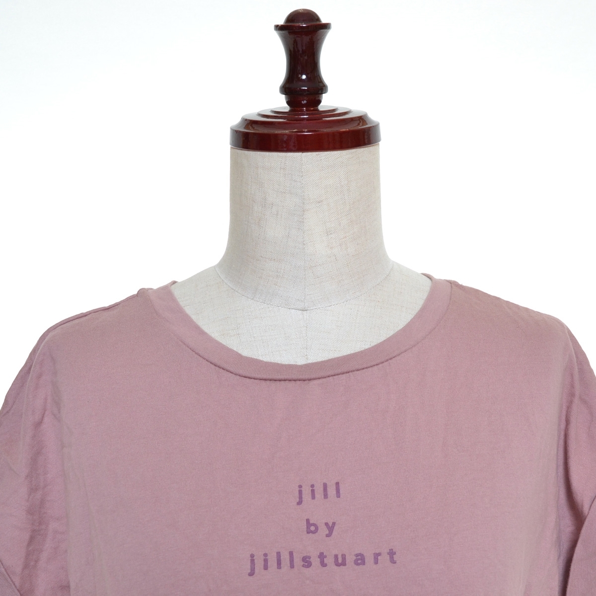 □452597 JILL by JILL STUART ジルバイジルスチュアート □カットソー バックリボンロールアップT サイズFR レディース ベージュピンク_画像3